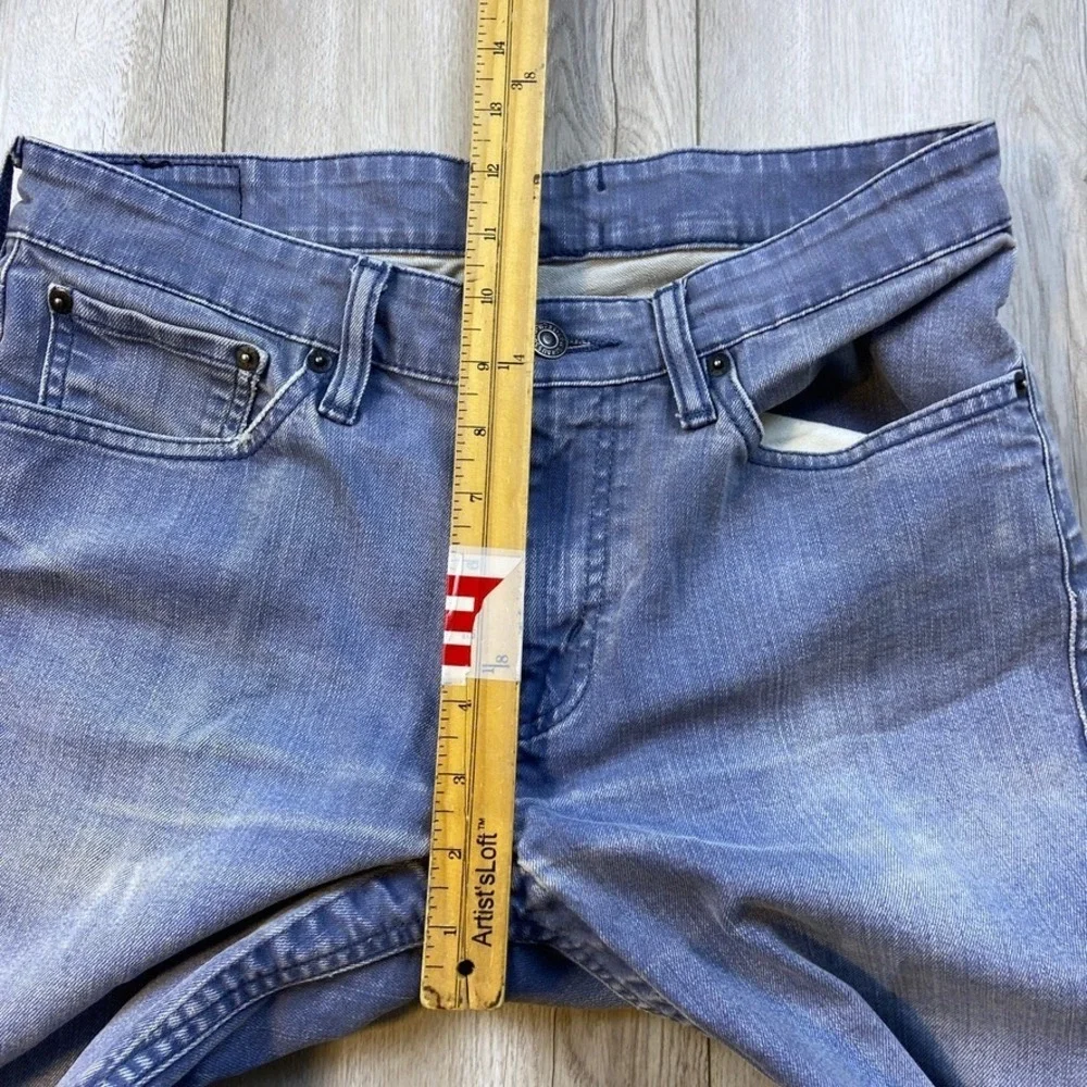 Levis 511 Jeans Mens 32x28 Blue Commuter Cycling Reflective Gusset Distressed